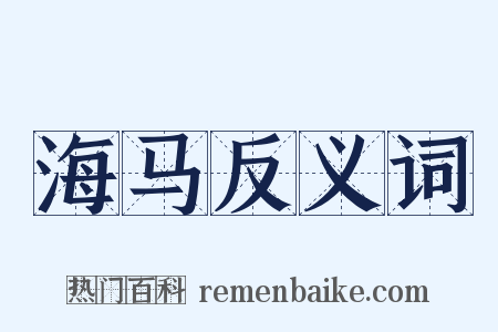 海马反义词是什么意思的图片